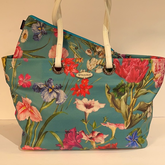 Think Bee Floral Tote Bag - Picture 3 of 10